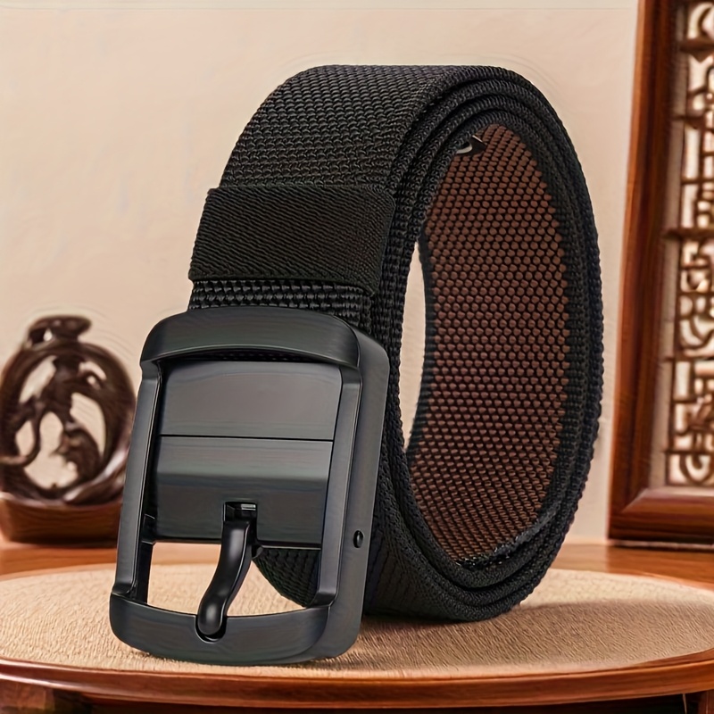 Men'S Tactical Belt Adjustable Durable Nylon Webbing
